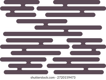 Japanese Style Cloud Pattern with Minimal Outline Lines Inspired by Ukiyo-e Art