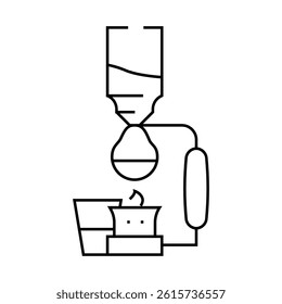 japanese style coffee machine line icon vector. japanese style coffee machine sign. isolated contour symbol black illustration