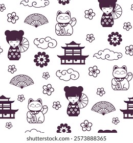 japanese style design for  background, wallpaper, print, cover, textile