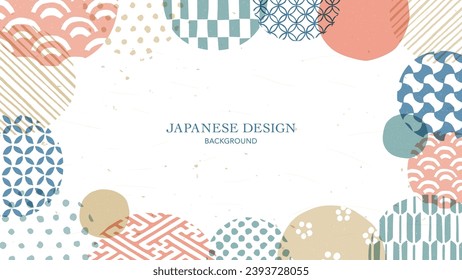 Japanese style design. Japanese pattern background.