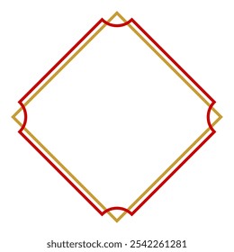 Japanese style diamond frame for winter gifts