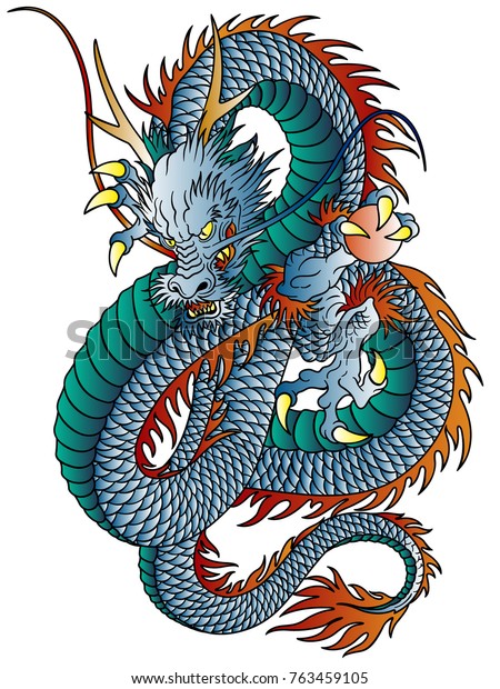 日本風の龍図 僕は東洋の竜を設計した ベクター画像作品 のベクター画像素材 ロイヤリティフリー
