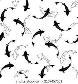 Japanese style and elegant goldfish pattern,