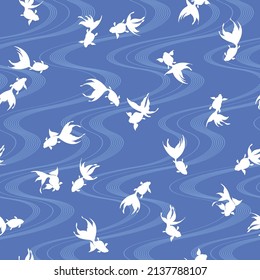 Japanese style and elegant goldfish pattern,