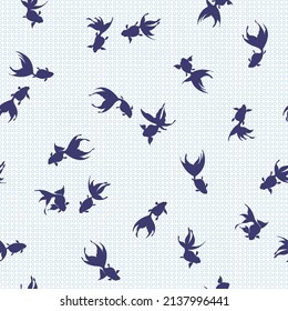Japanese style and elegant goldfish pattern,