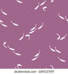Japanese style fish pattern,
I drew a Japanese style fish in a freehand drawing,
It repeats itself seamlessly,
