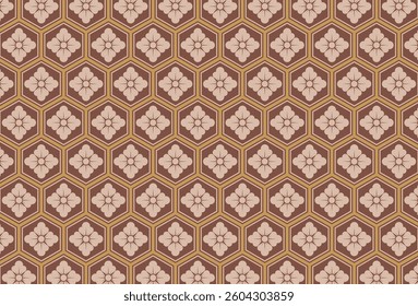 Japanese style flower design pattern