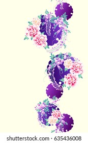 Japanese style flower pattern
