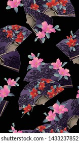 Japanese style flower pattern,
I continue seamlessly