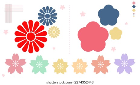 Japanese style flower symbol ,symbol of Japan ,Vector illustration EPS 10