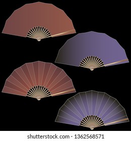 Japanese style folding fan,