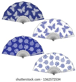 Japanese style folding fan,