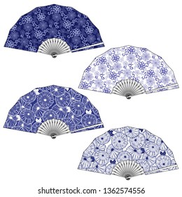 Japanese style folding fan,