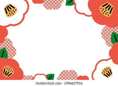 Japanese style frame of Camellia japonica