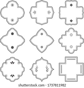 Japanese style frame material set illustration