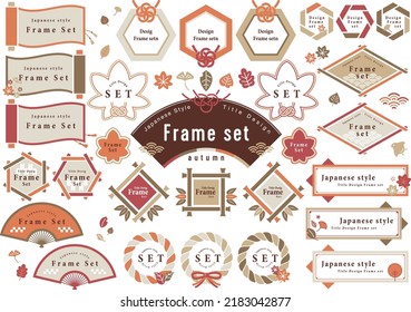 Japanese style frame set -Autumn-