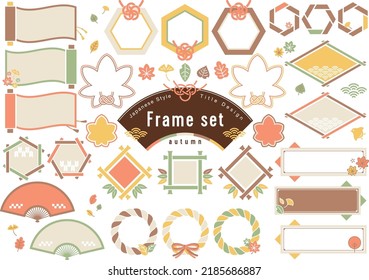 Japanese style frame set -Autumn-