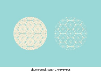 Japanese style geometric design, vector background.