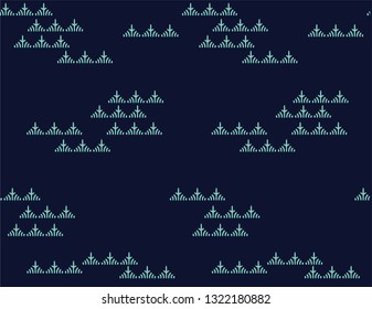 Japanese style grassland pattern, model line,Vector Illustration design.
