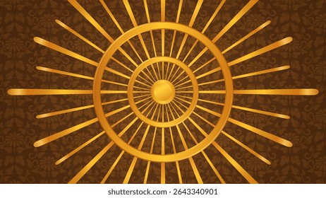 Japanese style halo or nimbus background illustration_16:9