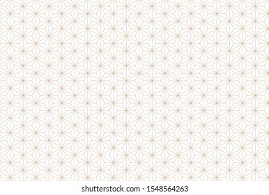 Japanese style hemp leaf pattern wallpaper