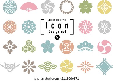 Japanese style Icon Design set