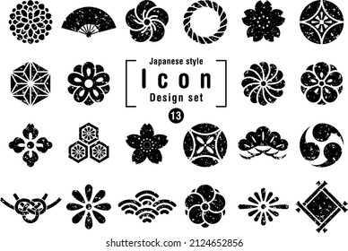 Japanese style Icon Design set