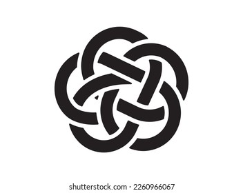 Japanese style icon [plum knot mizuhiki] vector illustration