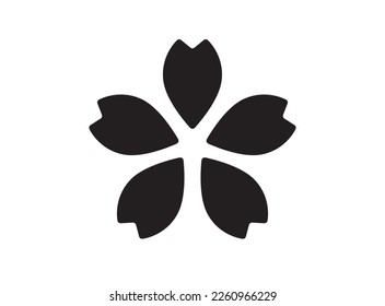 Symbol im japanischen Stil [sakura cherry blüten Blüten] Vektorgrafik