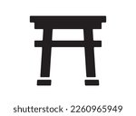 Japanese style icon [Torii gate] vector illustration