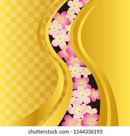 Japanese style image. Cherry background material.
