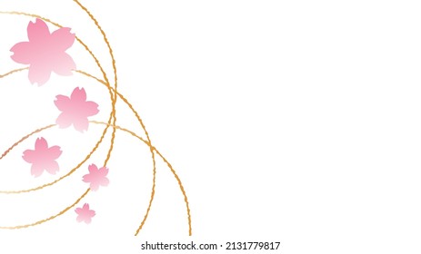 Japanese style image of cherry blossom background illustration