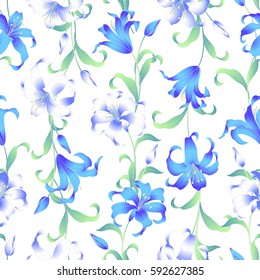 Japanese style lily pattern