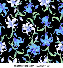 Japanese style lily pattern