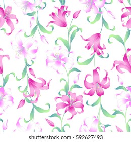 Japanese style lily pattern