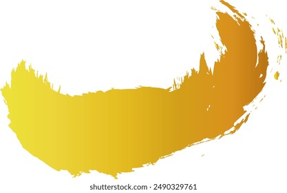 Japanese Style Material, Brush Drawn, Gold Line Illustration, Vector