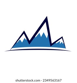 Icono de montaña al estilo japonés. Vector.