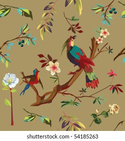 japanese style nature repeatable pattern