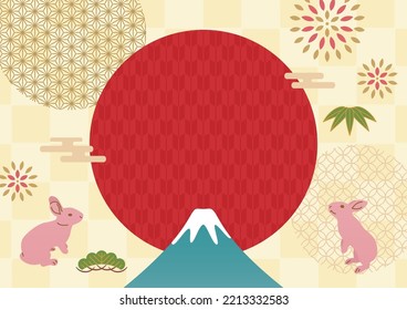 Japanese style new year background 2023