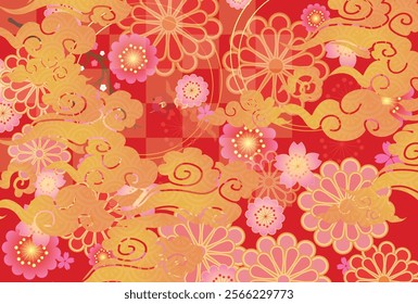 Japanese style new year background