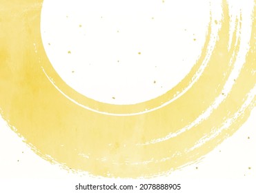 Japanese style New Year vector illustration of brush circle