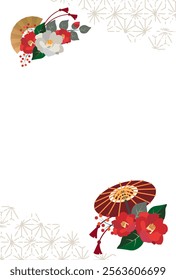 Japanese style New Year's card material 2025 Year of the Snake (Year of the Snake, era name, New Year's greetings, Happy New Year)