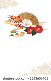 Japanese style New Year's card material 2025 Year of the Snake (Year of the Snake, era name, New Year's greetings, Happy New Year)