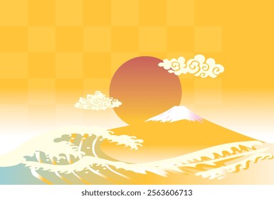 Japanese style New Year's card material 2025 Year of the Snake (Year of the Snake, era name, New Year's greetings, Happy New Year)