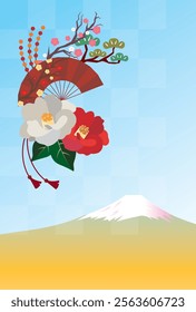 Japanese style New Year's card material 2025 Year of the Snake (Year of the Snake, era name, New Year's greetings, Happy New Year)