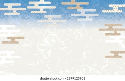 Japanese style pattern background brush touch illustration background