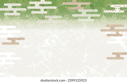 Japanese style pattern background brush touch illustration background