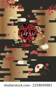 Japanese style pattern background or cover design