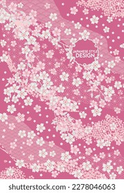 Japanese style pattern background or cover design