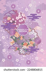 Japanese style pattern background design